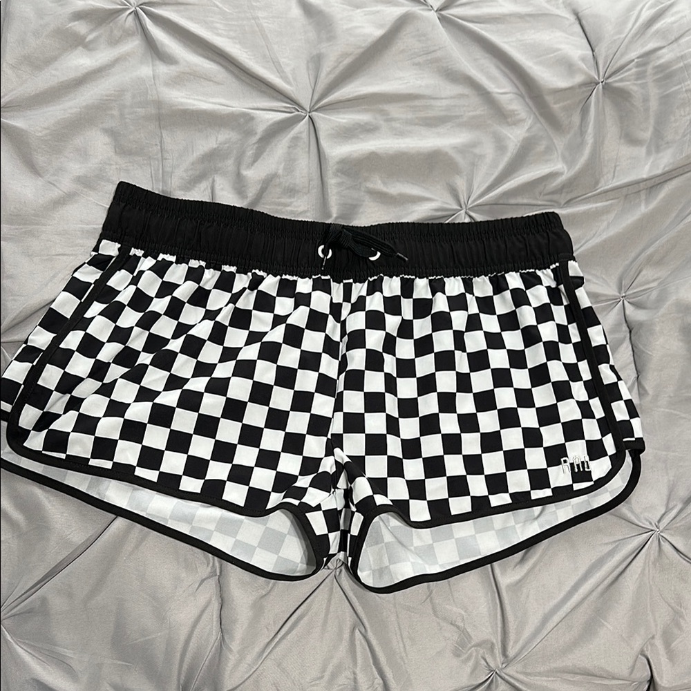 Rad swim Black & White Checkerboard swim Shorts